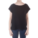 Won Hundred Rose T-Shirt Women's Clothing D14i5280 (Black)